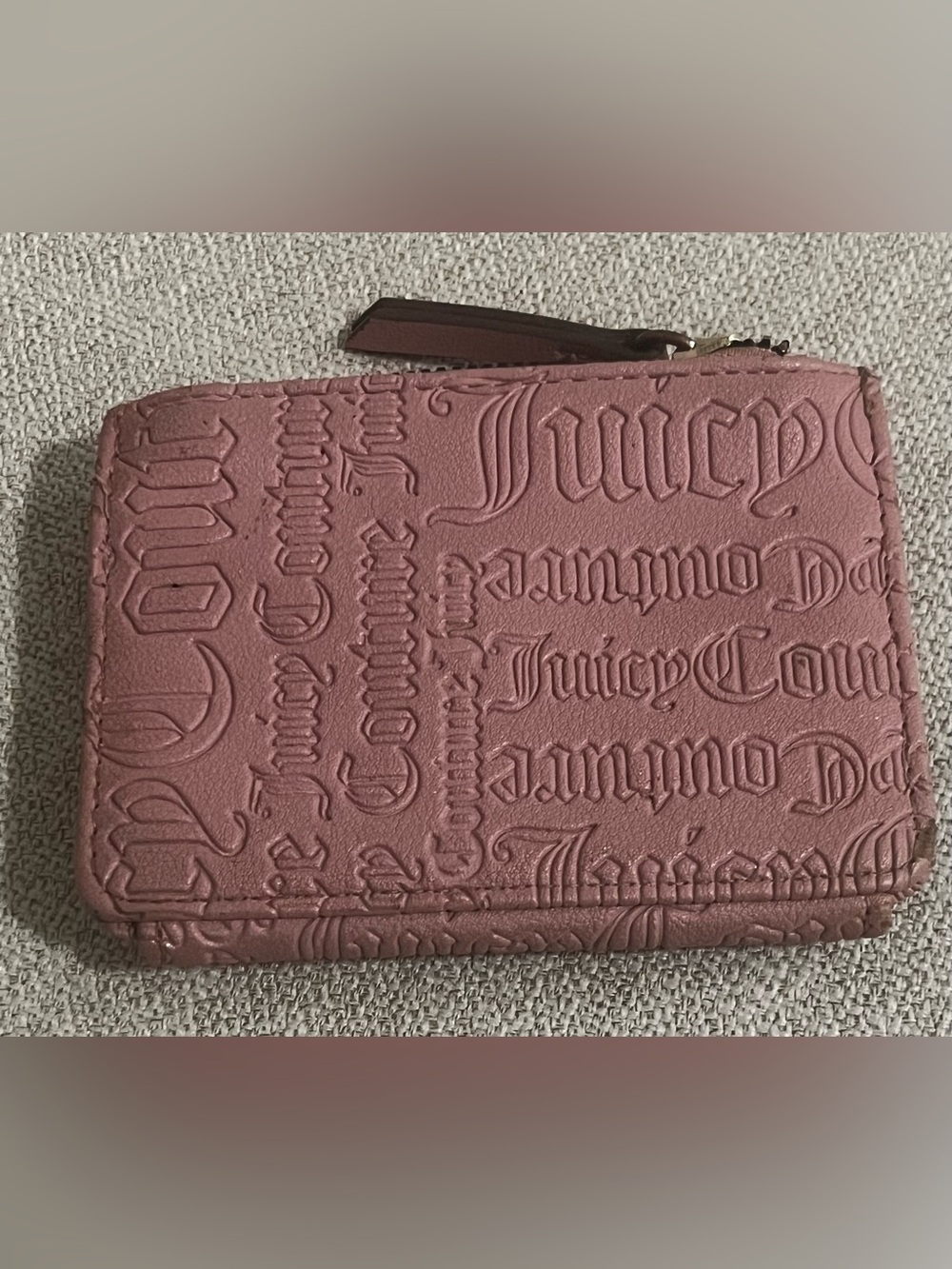 CLEARANCE Juicy Couture Pink Embossed Logo Wallet Heart Snap Bifold - Picture 5 of 6